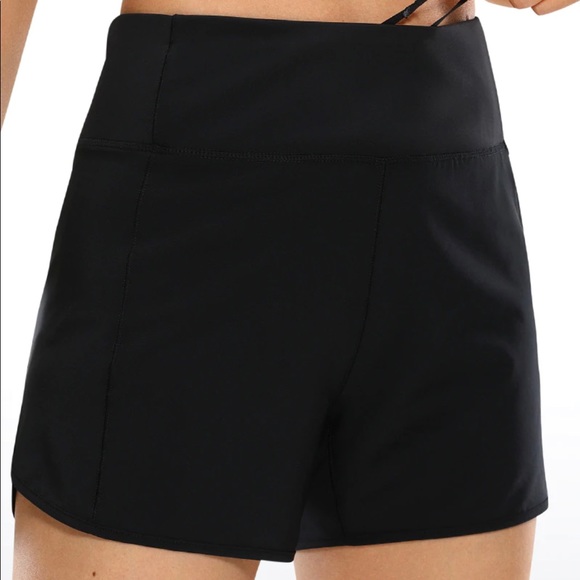 Feather-Fit High Waisted Lined Shorts 4” NWT XL BLACK - Picture 4 of 4